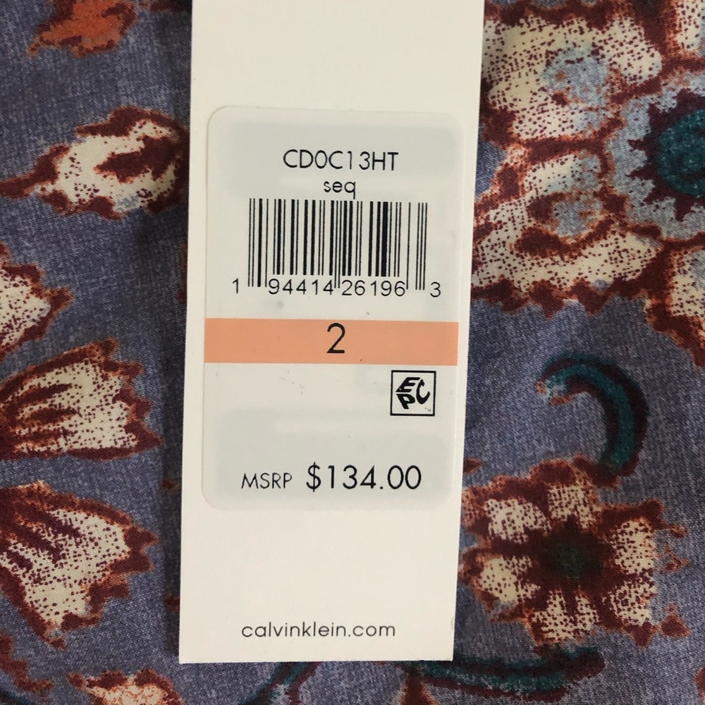 NWT Calvin Klein turquoise sleeveless dress - Picture 3 of 4